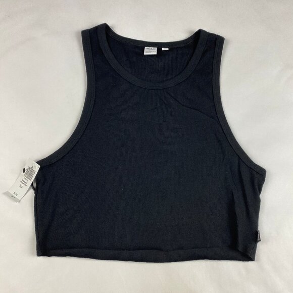 NWT TNA Cropped Tank Women's Size XL Black - Picture 1 of 14